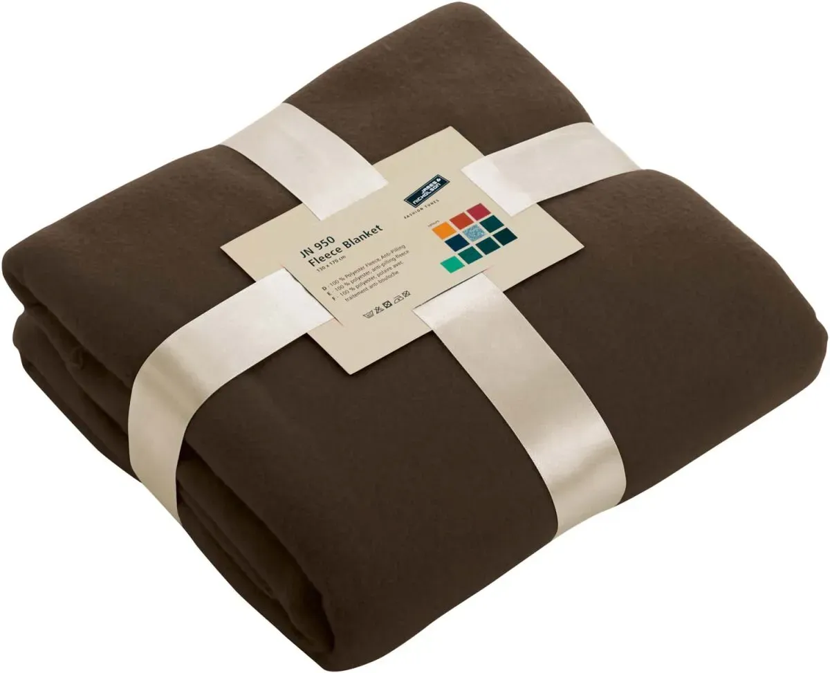 James & Nicholson Fleece Decke JN950 brown one size