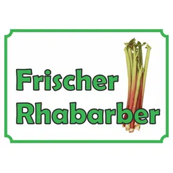 Frischer Rhabarber Verkaufsschild  Hofladen Verkaufsförderung A4 (210x297mm)