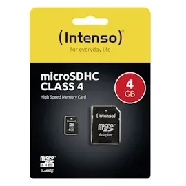 Intenso microSD Class 4 + SD-Adapter 4 GB