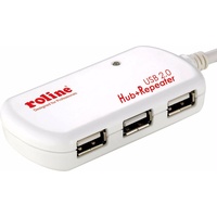 ROLINE USB 2.0 4-Port Hub mit Repeater 12m