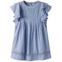 NAME IT Sommerkleid NKFFARIDE SS DRESS NOOS (1-tlg) in Unifarbe blau 140 EU