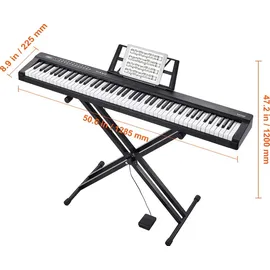 Vevor Kinderklavier Digitales Klavier 88 Tasten 1 schwarz