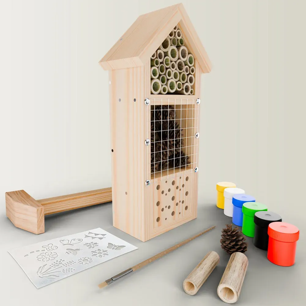 Insektenhotel für Kinder aus Kiefernholz zum Bemalen