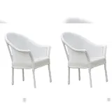 Merxx Bamberg Gartensessel 2er Set 2 x 59 x 59 x 88 cm weiß