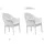 Merxx Bamberg Gartensessel 2er Set 2 x 59 x 59 x 88 cm weiß