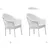 Merxx Bamberg Gartensessel 2er Set 2 x 59 x 59 x 88 cm weiß