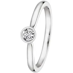 trendor 532484 Verlobungsring 585/14K Weißgold Diamantring 0,15 ct, 56/17,8