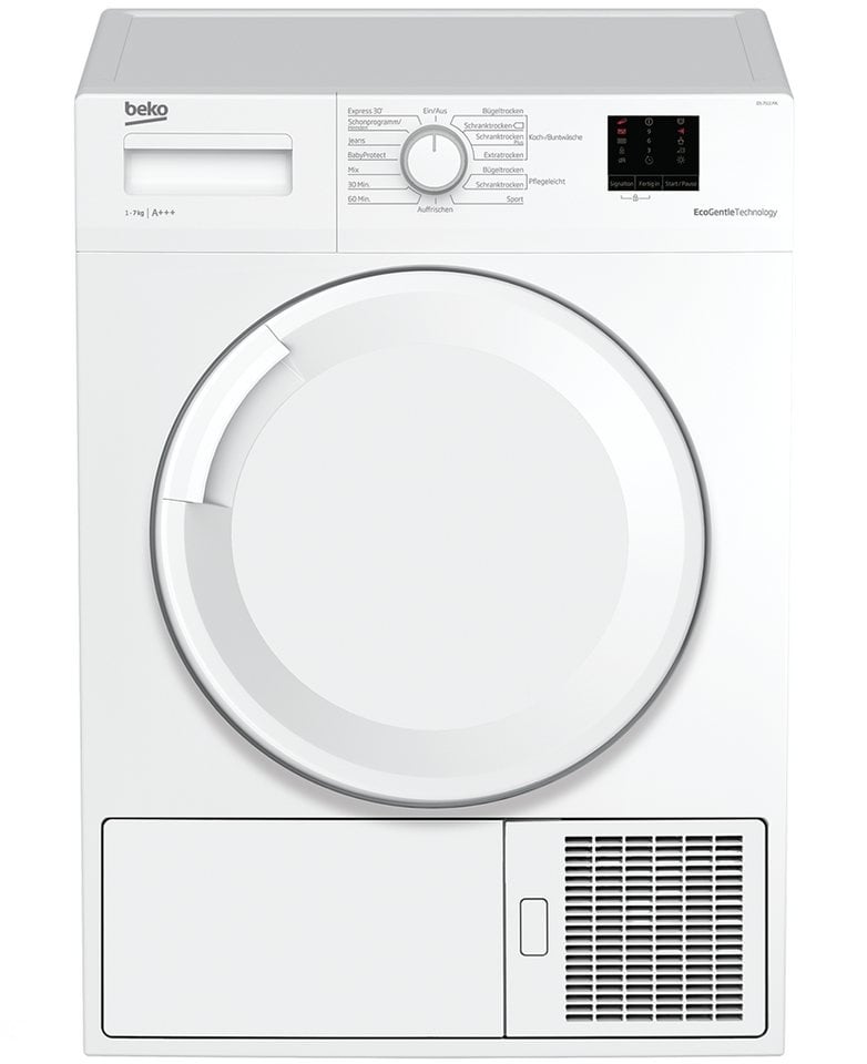 BEKO Wärmepumpentrockner DS7512PA, 7 kg, LED-Display, FlexySense - elektronische Feuchtemessung, Knitterschutz weiß