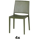 Siena Garden Stapelstuhl-Set Lane 4-teilig Olive
