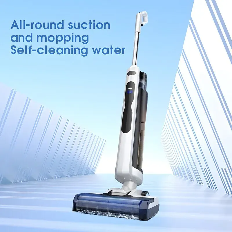 OMESER CL-2001 3-in-1 kabelloser Nass-Trocken-Staubsauger mit Wischfunktion, automatischer Saugkraft, entfernt Tierhaare und verhindert Verheddern, für Böden und Smart Home