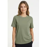 Pieces PCRIA SS LUREX NECK TEE JRS NOOS BC Grün XL
