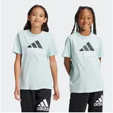 Adidas Kinder T-Shirt U BL 2 TEE IX9530 128 - Halo Mint/Black