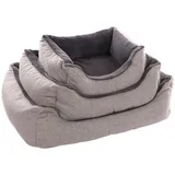 Flamingo Tierbett Hundekorb Esmo rechteckig grau