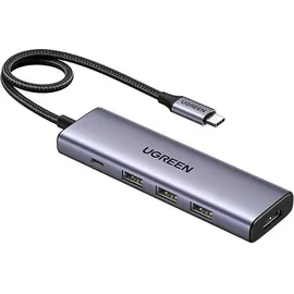 UGREEN USB-C to 3*USB.3.0+HDMI Hub with USB-C Power Supply