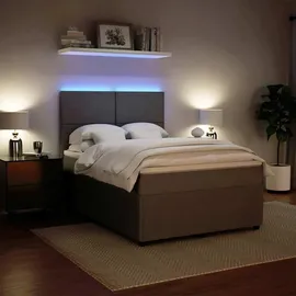 vidaXL Boxspringbett 140 x 200 cm Hellgrau