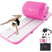 Vevor Aufblasbare Gymnastikmatte Turnmatte, Aufblasbare Air Roll Air Barrel Gymnastik Tumbling Matten, Multifunktionale Tumbling-Matte Heimgebrauch / Fitnessstudio / Yoga / Cheerleading