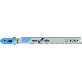 Bosch Professional BIM Stichsägeblatt T 118 AF Flexible for Metal T118AF, 3er-Pack (2608634694)