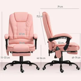 Vinsetto Gaming Sessel Rosa