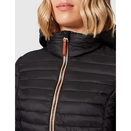 CAMEL ACTIVE Damen leichte Steppjacke mit Abnehmbarer Kapuze Schwarz womenswear-46