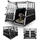 Juskys Alu Hundetransportbox XL 96 x 90 x 71 cm Silber/Schwarz