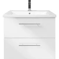 WELLTIME Waschtisch »BAJA«, Badmöbel inkl. Keramikwaschbecken, Breite 60cm, weiß