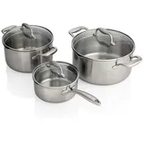 WILFA SET-CSS Kochtopfset EGO 3-teilig 1.5/3.5/5l Induktion Edelstahl Silber