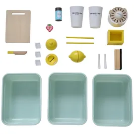 Teamson Kids Lemonade-Stand Holzspielset mit Zubehör – Sunny Citrus