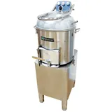 Professionelle Kartoffelschälmaschine Bützmann P-20 für bis zu 20 kg Schälleistung pro Zyklus. Abrasives Schälsystem.
