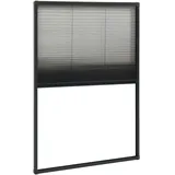 vidaXL Insektenschutz-Plissee für Fenster Aluminium Anthrazit 80x160cm