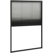 vidaXL Insektenschutz-Plissee für Fenster Aluminium Anthrazit 80x160cm