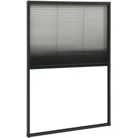vidaXL Insektenschutz-Plissee für Fenster Aluminium Anthrazit 80x160cm