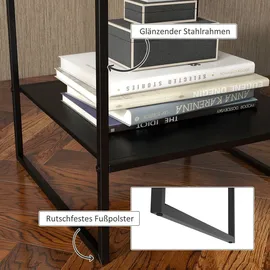 Homcom Nachttisch 40 x 40 x 45 cm Schwarz