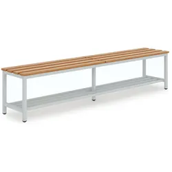 CEHA Garderoben-Sitzbank 150 cm mit Holzleisten und Schuhrost