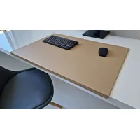 Profi Mats Schreibtischunterlage mit Kantenschutz SanftLux Kunst Leder 12 Farben beige 90 cm