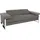 W.Schillig Couch Leder 2-Sitzer Grau