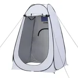 ZBAOLTO Pop Up Toilettenzelt Umkleidezelt, Outdoor Camping Duschzelt Toilette, Anti UV Ankleidezelt für Strand, Angeln, Baden, mit Tragetasche (Grau, 150 * 150 * 190)