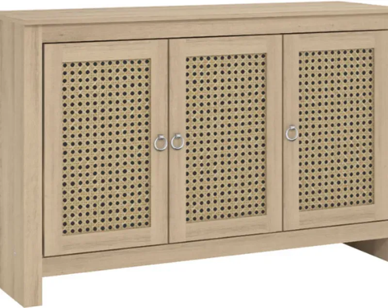 Galano Jolene 3-Türiges Sideboard - L 119 x B 39,8 x H 76,4 cm, Wohnzimmer - Farbe Braun