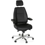 HJH Office 24 HOURS Leder Schwarz