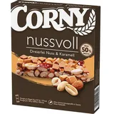 Protein-Müsliriegel Corny nussvoll Dreierlei Nuss & Karamell (4er-Packung)
