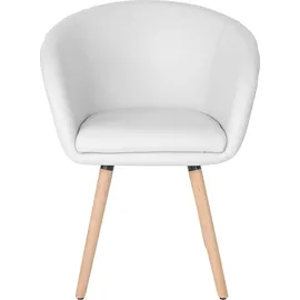 Mendler Esszimmerstuhl Malmö T633 Kunstleder weiß