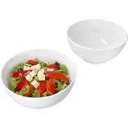 2er Set STABIL Salatschalen 660 ml Ø17,9cm Porzellan-Schüssel Salat Dessert