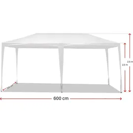Wiltec Toboli Pavillon 3 x 6 m Weiß