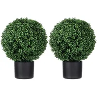 Homcom Künstliche Pflanzen 2er-Set mit Blumentopf