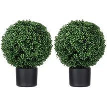 Homcom Künstliche Pflanzen 2er-Set mit Blumentopf