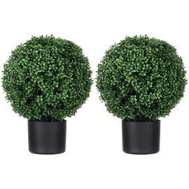 Homcom Künstliche Pflanzen 2er-Set mit Blumentopf