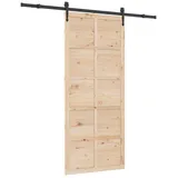 vidaXL Schiebetür rechts 100 x 208 cm braun
