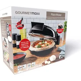 GOURMETmaxx Pizza Maker mit Temperatureinstellung inkl. herausnehmbarem Pizzastein - Schwarz