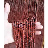 Perlenvorhang Türvorhang Holzperlen Vorhänge Für Türschrankpassage Raumteiler Balkon Dekoration Handgemacht, 2 Farben, Größenanpassung PENGFEI (Color : A, Size : 60 strands-120x200cm)
