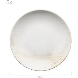Mäser Teller-Set Ossia 18 Stück Weiß/Beige