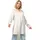 pm selected Elegante Satin Light Oversize Business Long Bluse Beige Einheitsgröße